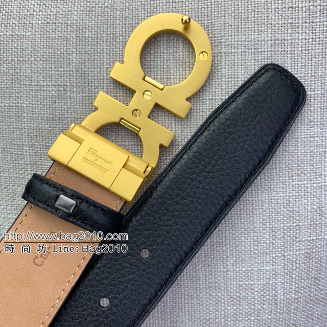 菲拉格慕男士皮帶 Ferragamo雙面牛皮紋理腰帶  jjp1928